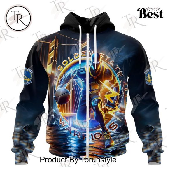 NBA Golden State Warriors Special Realistic Team Logo Design Hoodie