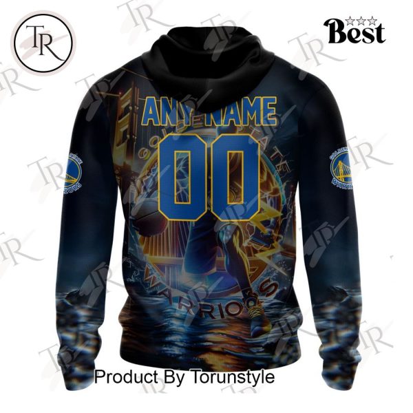 NBA Golden State Warriors Special Realistic Team Logo Design Hoodie