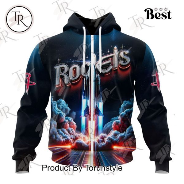 NBA Houston Rockets Special Realistic Team Logo Design Hoodie