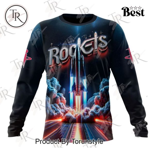 NBA Houston Rockets Special Realistic Team Logo Design Hoodie