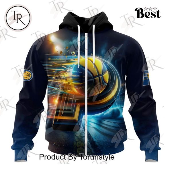 NBA Indiana Pacers Special Realistic Team Logo Design Hoodie