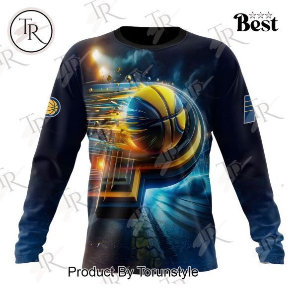 NBA Indiana Pacers Special Realistic Team Logo Design Hoodie