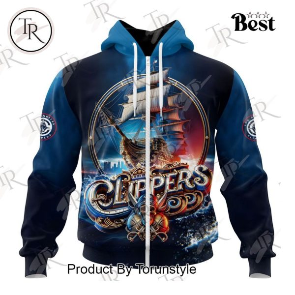 NBA Los Angeles Clippers Special Realistic Team Logo Design Hoodie