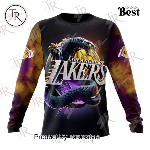 NBA Los Angeles Lakers Special Realistic Team Logo Design Hoodie