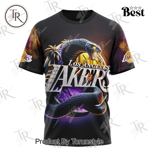 NBA Los Angeles Lakers Special Realistic Team Logo Design Hoodie