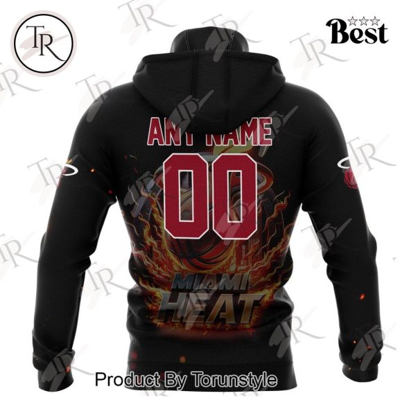 NBA Miami Heat Special Realistic Team Logo Design Hoodie