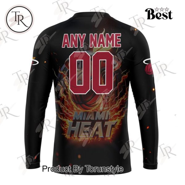 NBA Miami Heat Special Realistic Team Logo Design Hoodie