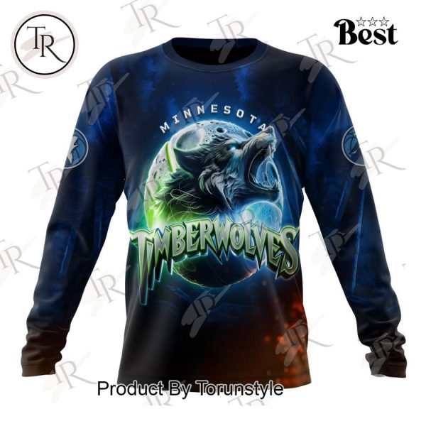 NBA Minnesota Timberwolves Special Realistic Team Logo Design Hoodie