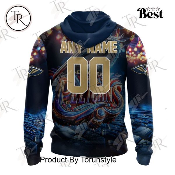 NBA New Orleans Pelicans Special Realistic Team Logo Design Hoodie