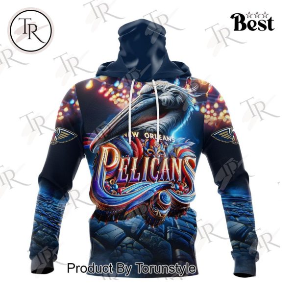 NBA New Orleans Pelicans Special Realistic Team Logo Design Hoodie