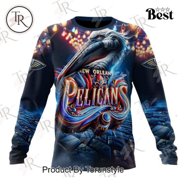 NBA New Orleans Pelicans Special Realistic Team Logo Design Hoodie