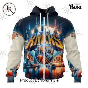 NBA New York Knicks Special Realistic Team Logo Design Hoodie