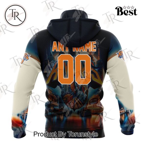 NBA New York Knicks Special Realistic Team Logo Design Hoodie