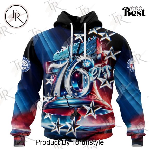 NBA Philadelphia 76ers Special Realistic Team Logo Design Hoodie