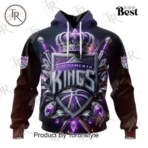 NBA Sacramento Kings Special Realistic Team Logo Design Hoodie