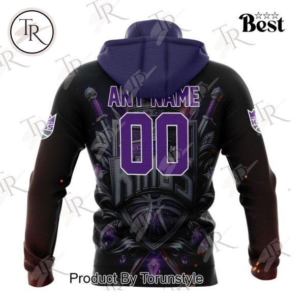 NBA Sacramento Kings Special Realistic Team Logo Design Hoodie