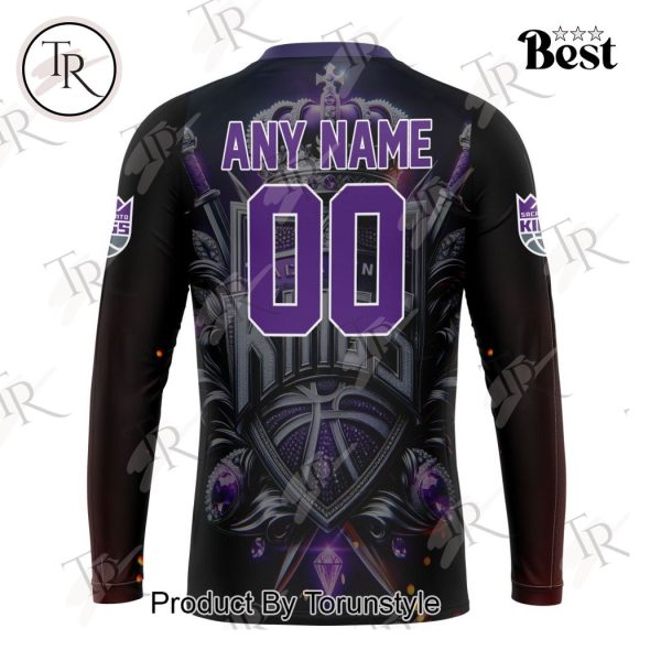 NBA Sacramento Kings Special Realistic Team Logo Design Hoodie