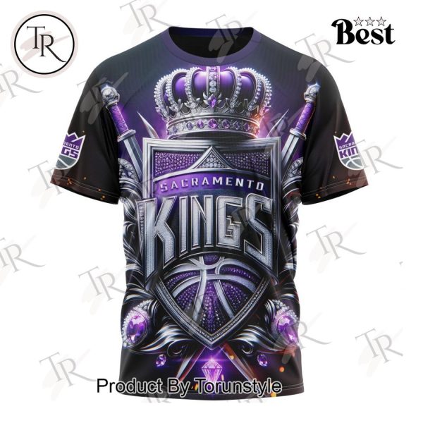 NBA Sacramento Kings Special Realistic Team Logo Design Hoodie