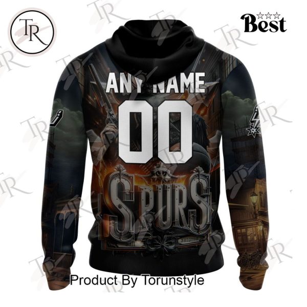 NBA San Antonio Spurs Special Realistic Team Logo Design Hoodie