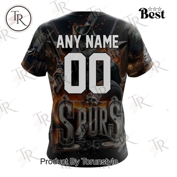 NBA San Antonio Spurs Special Realistic Team Logo Design Hoodie