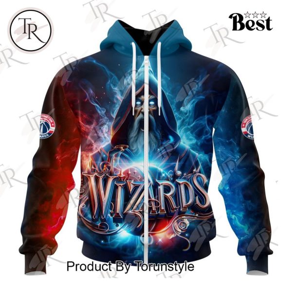 NBA Washington Wizards Special Realistic Team Logo Design Hoodie