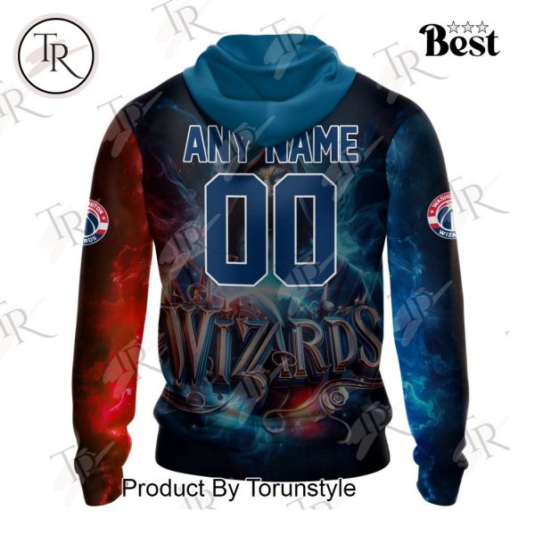 NBA Washington Wizards Special Realistic Team Logo Design Hoodie