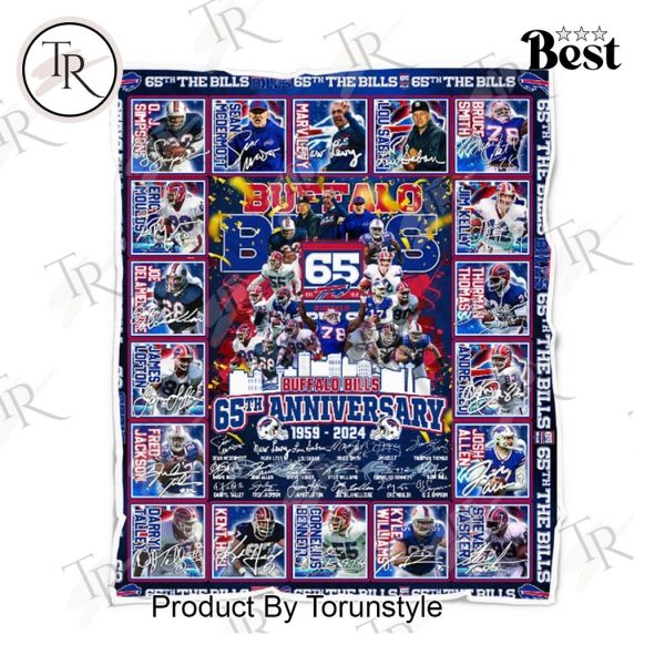 Buffalo Bills 65th Anniversary 1959-2024 Fleece Blanket