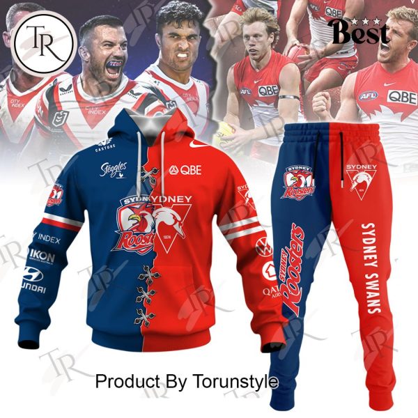 Sydney Roosters X Sydney Swans Hoodie, Longpants, Cap