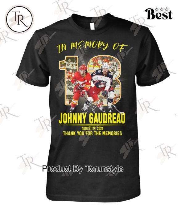 In Memory Of Johnny Gaudreau August 29, 2024 Thank You For The Memories T-Shirt