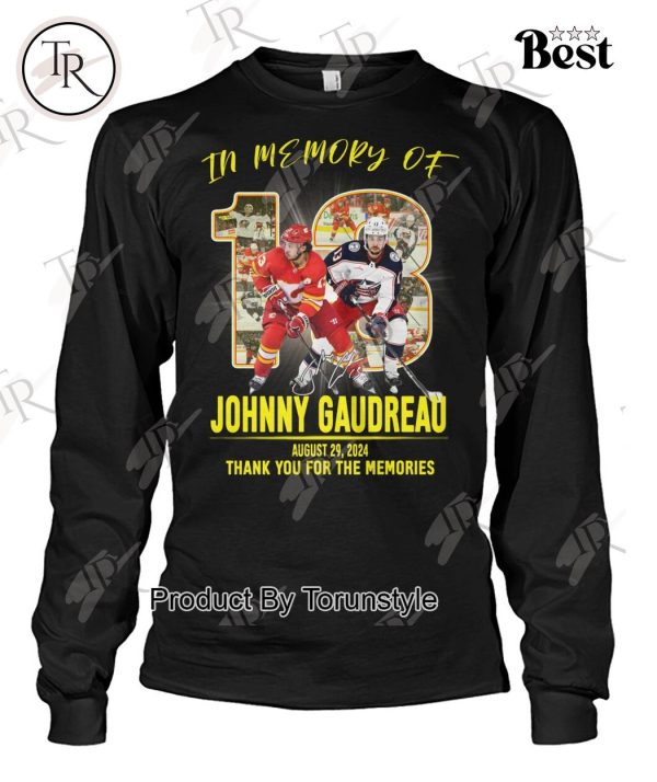 In Memory Of Johnny Gaudreau August 29, 2024 Thank You For The Memories T-Shirt