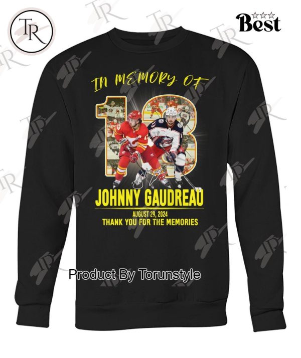 In Memory Of Johnny Gaudreau August 29, 2024 Thank You For The Memories T-Shirt