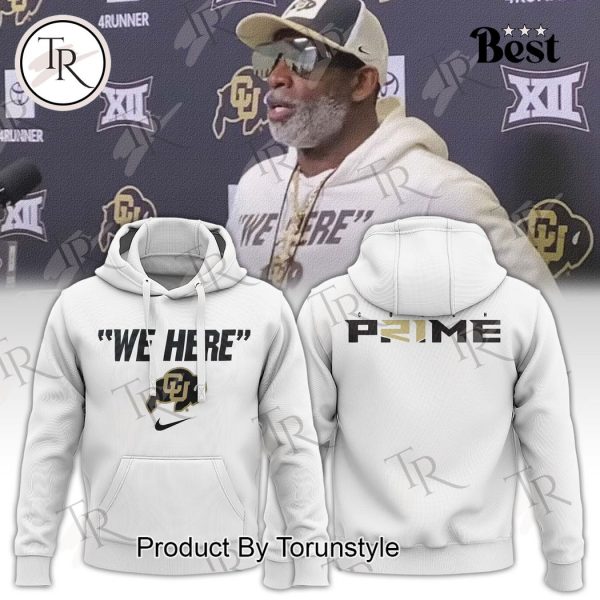 Colorado Buffaloes Coach Prime We Here Hoodie, Cap