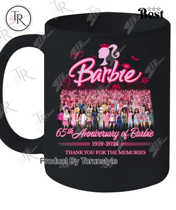 65th Anniversary Of Barbie 1959-2024 Thank You For The Memories T-Shirt