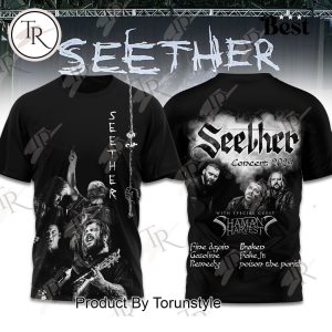 Seether Concert 2024 With Special Guest Shaman Harvest Hoodie