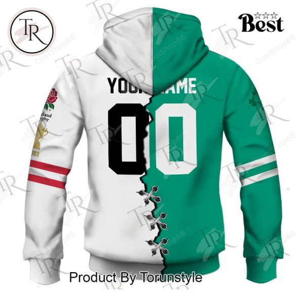 Red Roses England Rugby x Ireland Rugby Hoodie