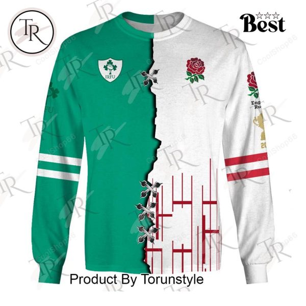 Red Roses England Rugby x Ireland Rugby Hoodie