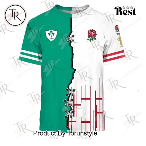 Red Roses England Rugby x Ireland Rugby Hoodie