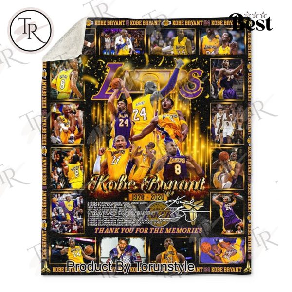 Kobe Bryant 1978-2024 Mamba Forever Thank You For The Memories Fleece Blanket