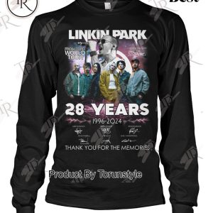 Linkin Park From Zero World Tour 28 Years 1996-2024 Thank You For The Memories T-Shirt