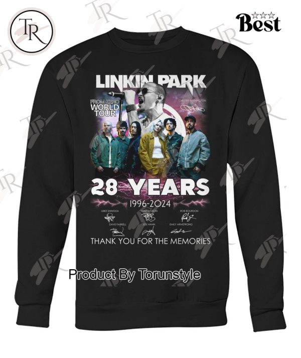 Linkin Park From Zero World Tour 28 Years 1996-2024 Thank You For The Memories T-Shirt