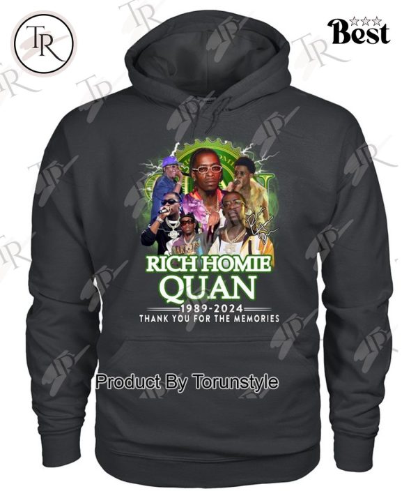 Rich Homie Quan 1989-2024 Thank You For The Memories T-Shirt