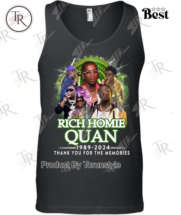 Rich Homie Quan 1989-2024 Thank You For The Memories T-Shirt