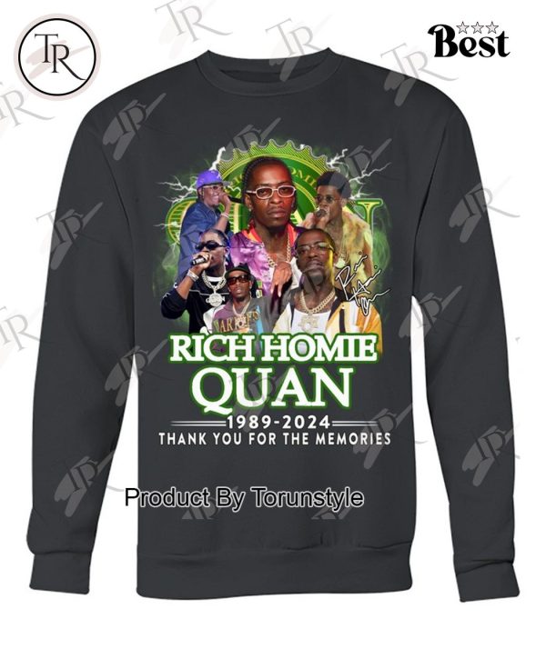 Rich Homie Quan 1989-2024 Thank You For The Memories T-Shirt