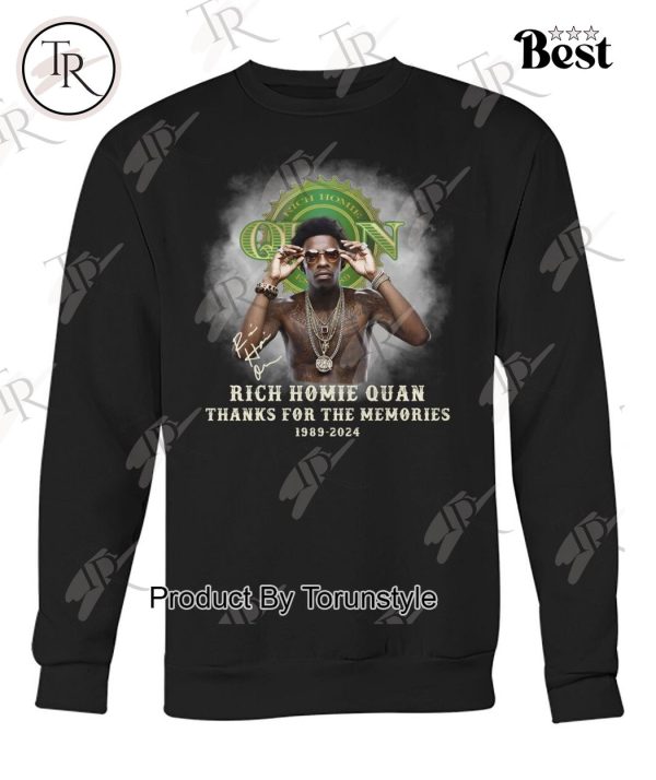 Rich Homie Quan Thanks For The Memories 1989-2024 T-Shirt