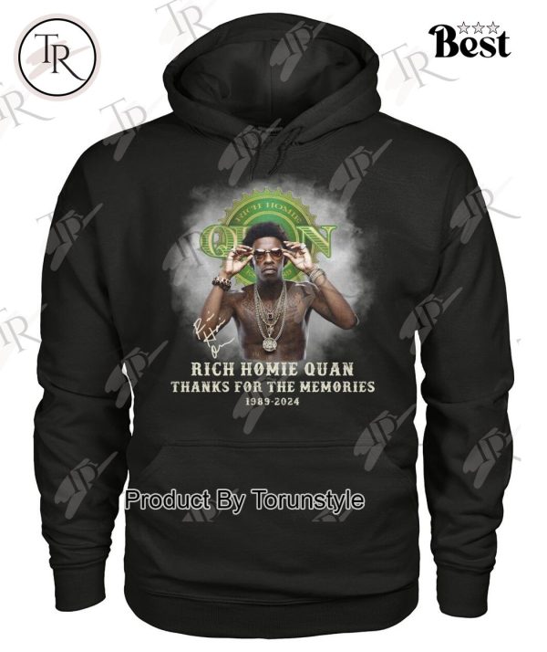 Rich Homie Quan Thanks For The Memories 1989-2024 T-Shirt