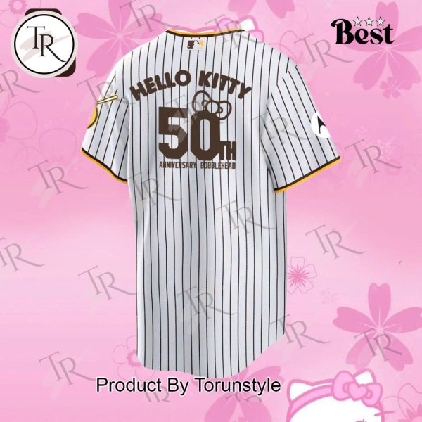 San Diego Padres X Hello Kitty 50th Anniversary Bobblehead Baseball Jersey