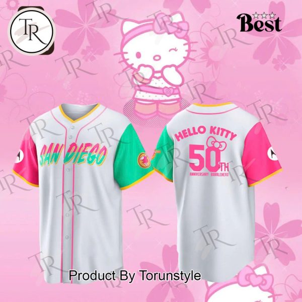 San Diego Padres Celebrate Hello Kitty’s 50th Anniversary Baseball Jersey