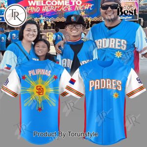 San Diego Padres Filipino Heritage Night Baseball Jersey – Blue