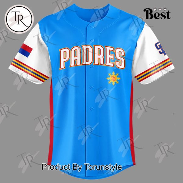 San Diego Padres Filipino Heritage Night Baseball Jersey – Blue