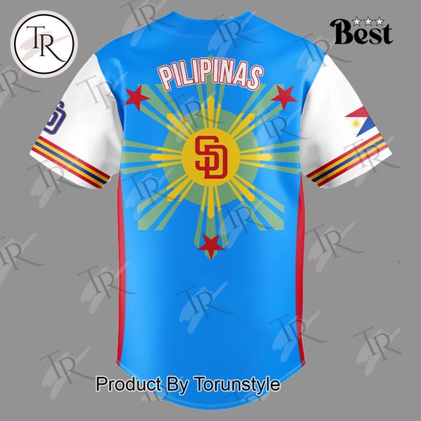 San Diego Padres Filipino Heritage Night Baseball Jersey – Blue